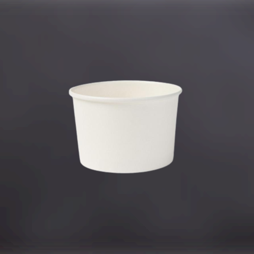 Round white paper bowl for rice 24 ounce 